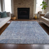 Piper Looms Chantille Abstract ACN2087 Blue Machine Washable Area Rug Lifestyle Image Feature