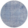 Piper Looms Chantille Abstract ACN2087 Blue Machine Washable Area Rug Round Main Image