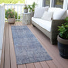 Piper Looms Chantille Abstract ACN2087 Blue Machine Washable Area Rug Runner Outdoor Lifestyle Image Feature