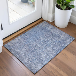 Piper Looms Chantille Abstract ACN2087 Blue Machine Washable Area Rug Scatter Lifestyle Image Feature