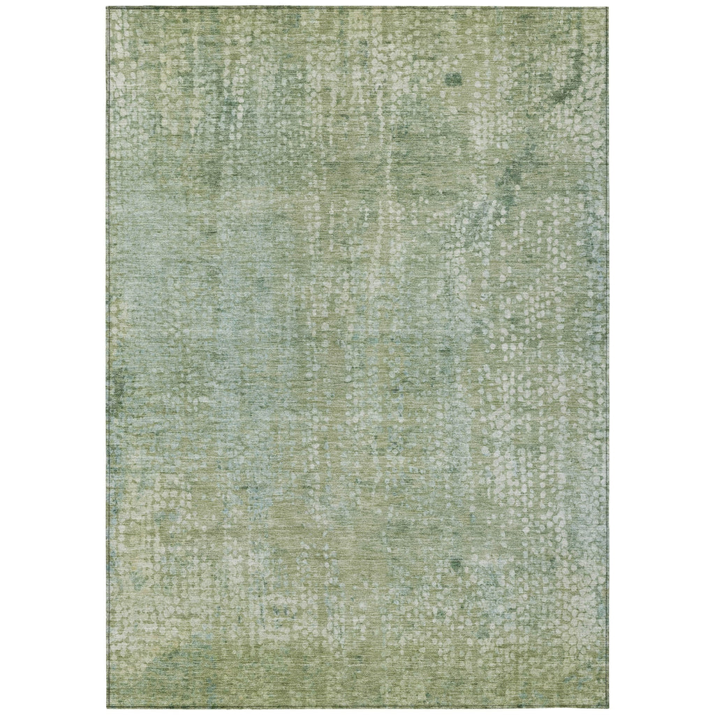 Piper Looms Chantille Abstract ACN2087 Green Machine Washable Area Rug main image