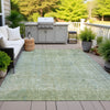 Piper Looms Chantille Abstract ACN2087 Green Machine Washable Area Rug Outdoor Lifestyle Image Feature