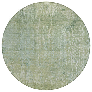 Piper Looms Chantille Abstract ACN2087 Green Machine Washable Area Rug Round Main Image