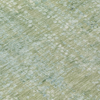 Piper Looms Chantille Abstract ACN2087 Green Machine Washable Area Rug Swatch Image