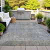 Piper Looms Chantille Abstract ACN2087 Taupe Machine Washable Area Rug Outdoor Lifestyle Image Feature