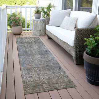 Piper Looms Chantille Abstract ACN2087 Taupe Machine Washable Area Rug Runner Outdoor Lifestyle Image Feature
