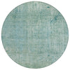 Piper Looms Chantille Abstract ACN2087 Teal Machine Washable Area Rug Round Main Image