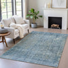 Piper Looms Chantille Abstract ACN2088 Blue Machine Washable Area Rug Lifestyle Image Feature