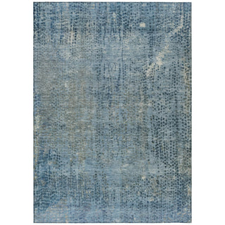 Piper Looms Chantille Abstract ACN2088 Blue Machine Washable Area Rug main image