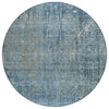 Piper Looms Chantille Abstract ACN2088 Blue Machine Washable Area Rug Round Main Image