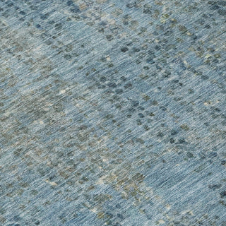 Piper Looms Chantille Abstract ACN2088 Blue Machine Washable Area Rug Swatch Image