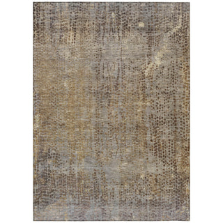 Piper Looms Chantille Abstract ACN2088 Brown Machine Washable Area Rug main image