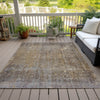 Piper Looms Chantille Abstract ACN2088 Brown Machine Washable Area Rug Outdoor Lifestyle Image Feature