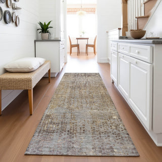 Piper Looms Chantille Abstract ACN2088 Brown Machine Washable Area Rug Runner Lifestyle Image Feature