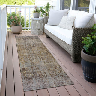 Piper Looms Chantille Abstract ACN2088 Brown Machine Washable Area Rug Runner Outdoor Lifestyle Image Feature