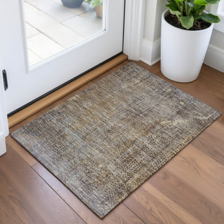Piper Looms Chantille Abstract ACN2088 Brown Machine Washable Area Rug Scatter Lifestyle Image Feature