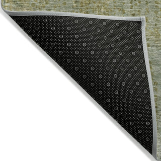 Piper Looms Chantille Abstract ACN2088 Green Machine Washable Area Rug Backing Image