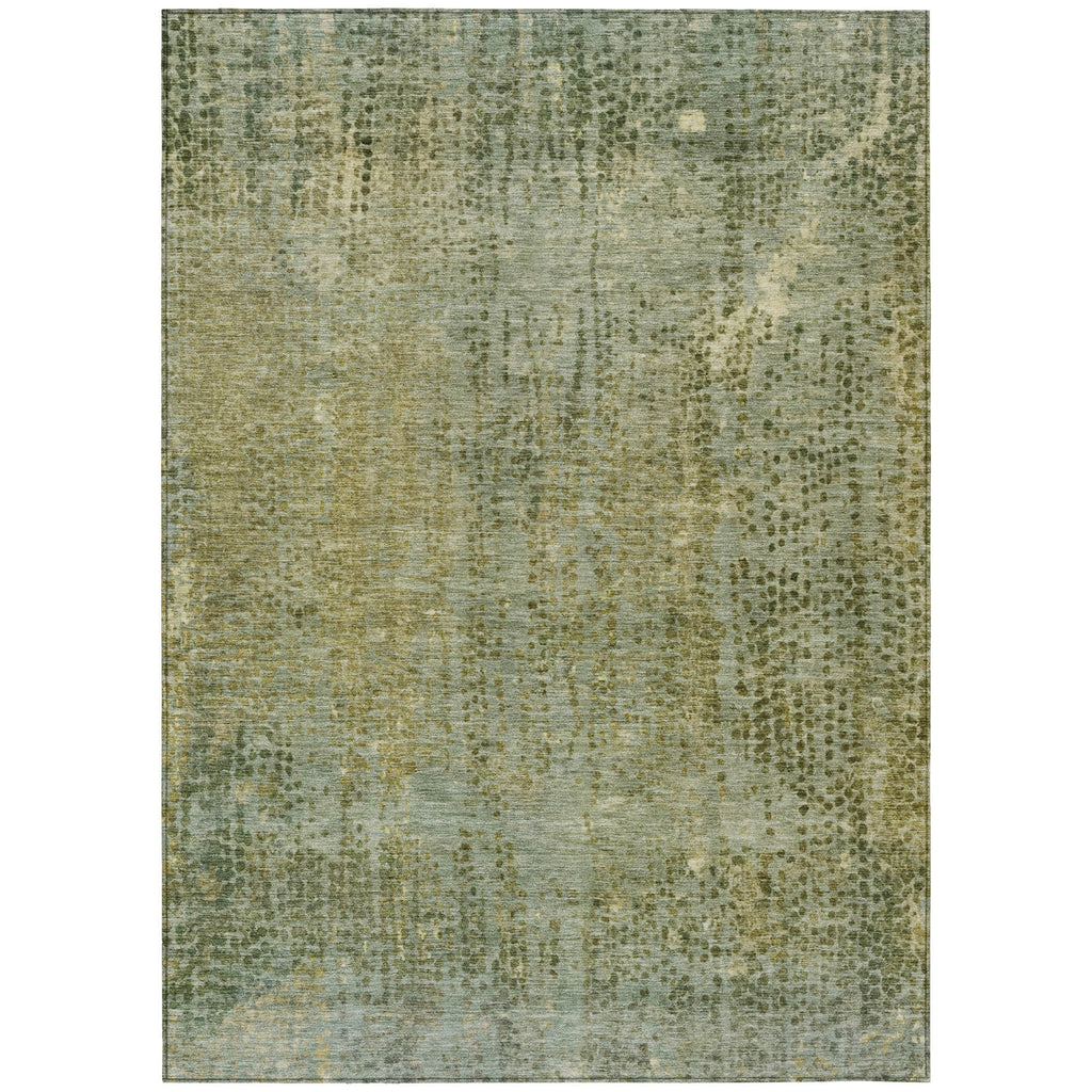 Piper Looms Chantille Abstract ACN2088 Green Machine Washable Area Rug main image