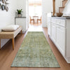 Piper Looms Chantille Abstract ACN2088 Green Machine Washable Area Rug Runner Lifestyle Image Feature