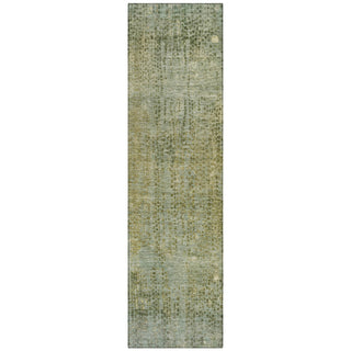 Piper Looms Chantille Abstract ACN2088 Green Machine Washable Area Rug Runner Main Image