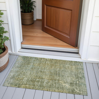 Piper Looms Chantille Abstract ACN2088 Green Machine Washable Area Rug Scatter Outdoor Lifestyle Image Feature