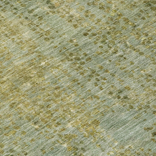 Piper Looms Chantille Abstract ACN2088 Green Machine Washable Area Rug Swatch Image
