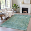 Piper Looms Chantille Abstract ACN2088 Teal Machine Washable Area Rug Lifestyle Image Feature
