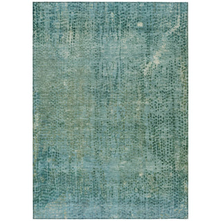 Piper Looms Chantille Abstract ACN2088 Teal Machine Washable Area Rug main image