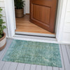 Piper Looms Chantille Abstract ACN2088 Teal Machine Washable Area Rug Scatter Outdoor Lifestyle Image Feature