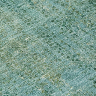 Piper Looms Chantille Abstract ACN2088 Teal Machine Washable Area Rug Swatch Image