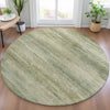 Piper Looms Chantille Abstract ACN2089 Aloe Machine Washable Area Rug Round Lifestyle Image Feature
