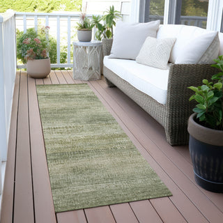 Piper Looms Chantille Abstract ACN2089 Aloe Machine Washable Area Rug Runner Outdoor Lifestyle Image Feature