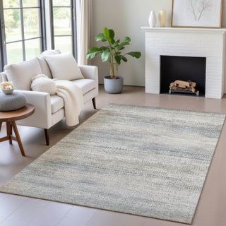 Piper Looms Chantille Abstract ACN2089 Linen Machine Washable Area Rug Lifestyle Image Feature