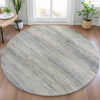 Piper Looms Chantille Abstract ACN2089 Linen Machine Washable Area Rug Round Lifestyle Image Feature