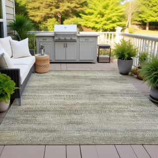 Piper Looms Chantille Abstract ACN2089 Taupe Machine Washable Area Rug Outdoor Lifestyle Image Feature