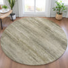 Piper Looms Chantille Abstract ACN2089 Taupe Machine Washable Area Rug Round Lifestyle Image Feature