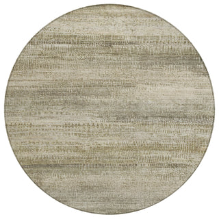 Piper Looms Chantille Abstract ACN2089 Taupe Machine Washable Area Rug Round Main Image