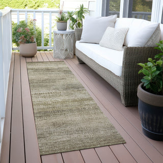 Piper Looms Chantille Abstract ACN2089 Taupe Machine Washable Area Rug Runner Outdoor Lifestyle Image Feature