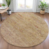 Piper Looms Chantille Global ACN2090 Coral Machine Washable Area Rug Round Lifestyle Image Feature