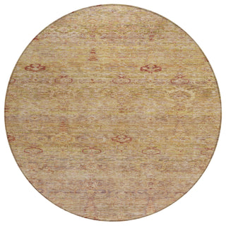 Piper Looms Chantille Global ACN2090 Coral Machine Washable Area Rug Round Main Image