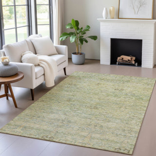 Piper Looms Chantille Global ACN2090 Green Machine Washable Area Rug Lifestyle Image Feature