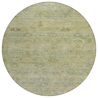 Piper Looms Chantille Global ACN2090 Green Machine Washable Area Rug Round Main Image