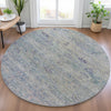 Piper Looms Chantille Global ACN2090 Plum Machine Washable Area Rug Round Lifestyle Image Feature