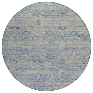 Piper Looms Chantille Global ACN2090 Plum Machine Washable Area Rug Round Main Image
