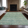 Piper Looms Chantille Global ACN2090 Teal Machine Washable Area Rug Lifestyle Image Feature