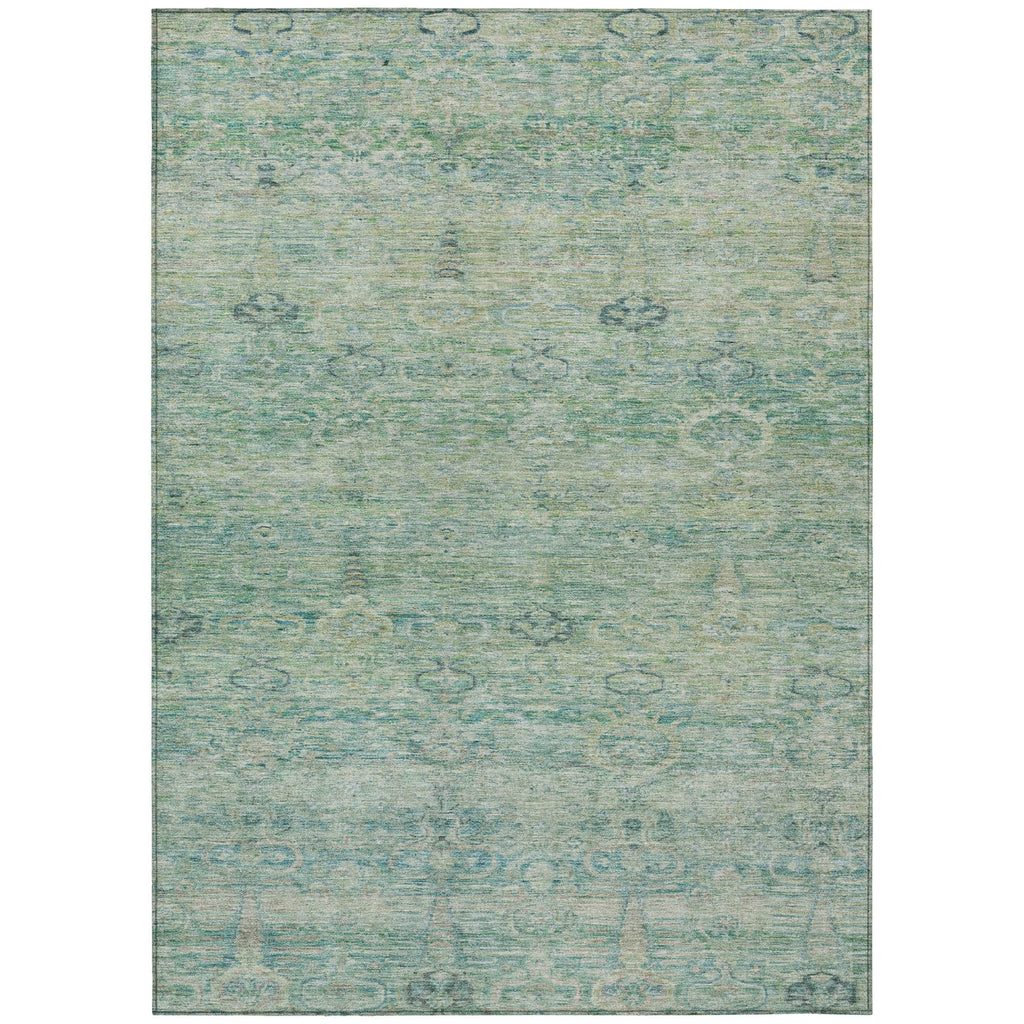 Piper Looms Chantille Global ACN2090 Teal Machine Washable Area Rug main image