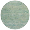 Piper Looms Chantille Global ACN2090 Teal Machine Washable Area Rug Round Main Image