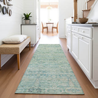 Piper Looms Chantille Global ACN2090 Teal Machine Washable Area Rug Runner Lifestyle Image Feature