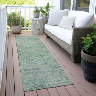 Piper Looms Chantille Global ACN2090 Teal Machine Washable Area Rug Runner Outdoor Lifestyle Image Feature