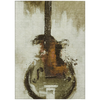 Piper Looms Chantille Music ACN2091 Brown Machine Washable Area Rug main image